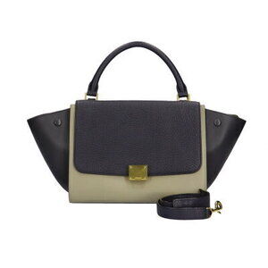 Celine Trapeze 2way Calfskin Leather Shoulder bag leather